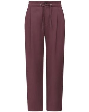 Brunello Cucinelli Pleated Drawstring-Fastening Trousers - Purple