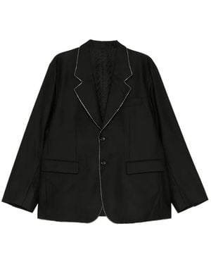 MASTERMIND WORLD Veste À Coutures Contrastantes Et Revers Crantés - Black