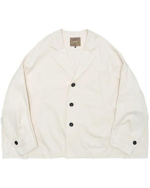 NEMEN Graphic-Print Button-Up Jacket - White