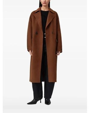 AllSaints Sellma Double-Breasted Coat - Brown