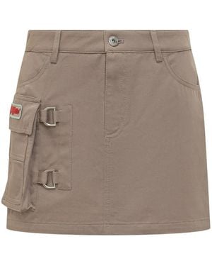 Off-White c/o Virgil Abloh Pocket Mini Skirt - Brown