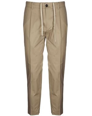 BE ABLE Button Drawstring Trousers - Natural