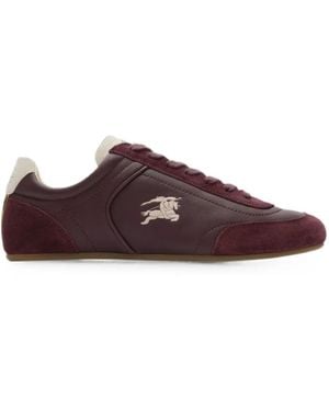Burberry Leather Knight Runner Sneakers - Brown
