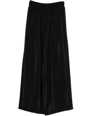 Deha Drawstring Palazzo Pants - Black