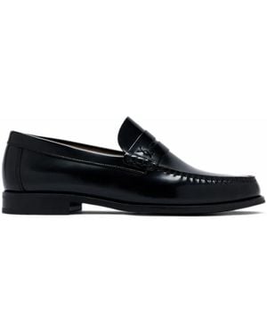 Forsa Emilio Leather Loafers - Black