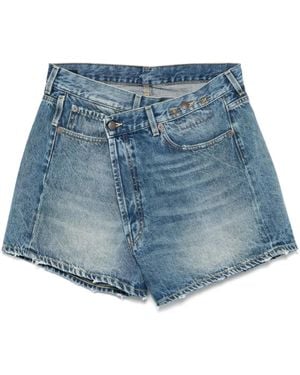 R13 Crossover Jeans-Shorts - Blau