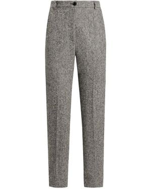 Dolce & Gabbana Pantalon En Tweed Mélangé - Gris