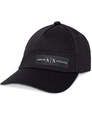 ARMANI EXCHANGE Logo-Patch Baseball Cap - Blue