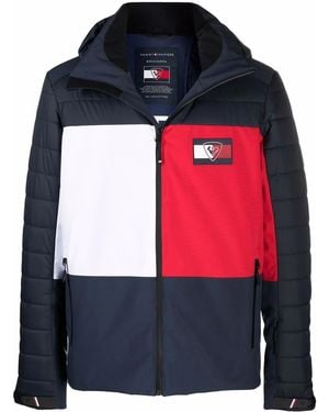Rossignol Logo Colour-Block Jacket - Blue