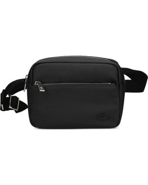 Lacoste Logo-Patch Messenger Bag - Black
