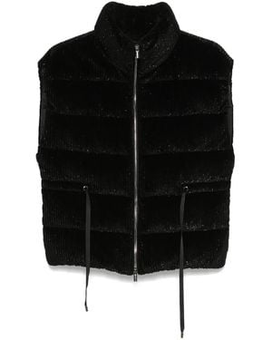 Peserico Corduroy Gilet - Black