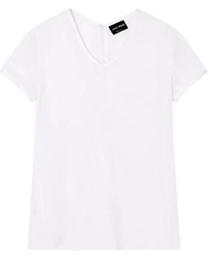 Giorgio Armani V-Neck T-Shirt - White