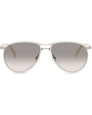 Brunello Cucinelli Apheleion Pilot-Frame Sunglasses - Grey