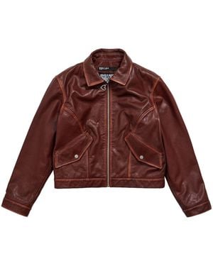 Bimba Y Lola Short Leather Jacket - Red