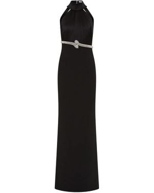Rebecca Vallance Lilith Embellished Halterneck Dress - Black
