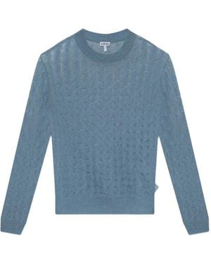 Loewe Jumper With Round Neckline - Blue