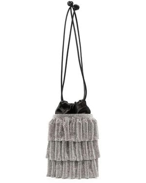 Alexander Wang ビジューメッシュ バケットバッグ - ホワイト