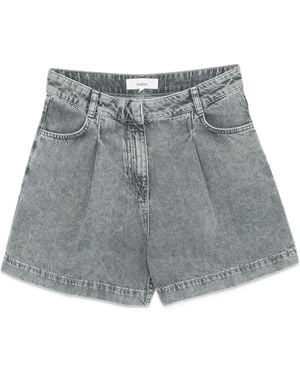 Ba&sh Gilou Jeans-Shorts mit Falten - Grau