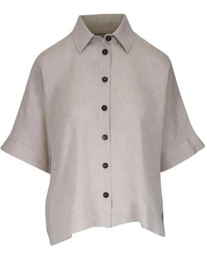 Antonelli Short-Sleeve Button-Up Shirt - Gray