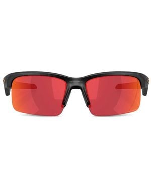 Oakley Thinlink Half-Rim Rectangle-Frame Sunglasses - Red