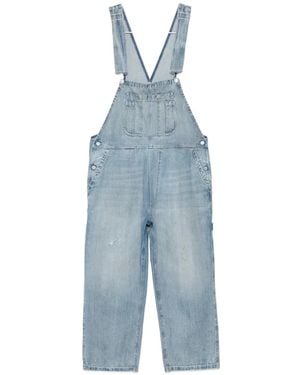 MM6 by Maison Margiela Faded-Effect Dungarees - Blue
