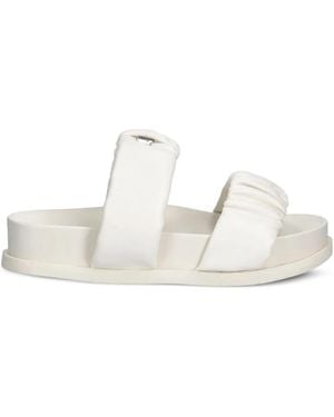 ARMANI EXCHANGE Sandali Slides Con Doppia Fascia - Bianco