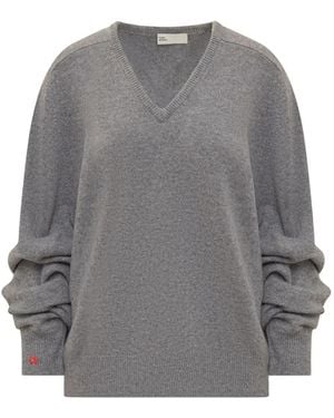 Tory Burch Jersey con cuello en V - Gris