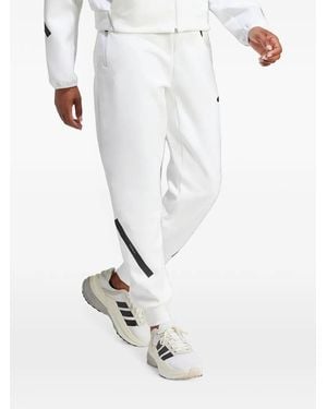 adidas Logo-Print Track Trousers - White
