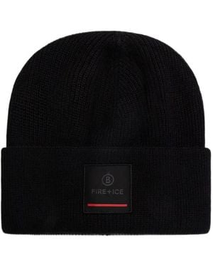 Bogner Fire + Ice Tarek Logo-Patch Beanie Hat - Black