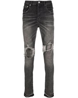 Purple Brand Low-Rise Slim-Fit Jeans - Grey