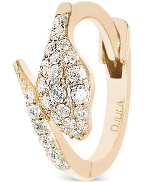 Djula Orecchino A Cerchio Snake Con Diamanti - Metallizzato