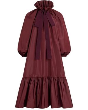 Patou ラッフルヘム ドレス - レッド