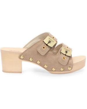 Scholl Pescura Ibiza Suede Sandals - Natural