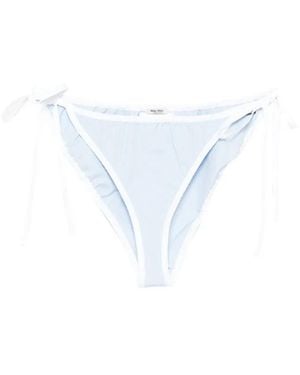 Miu Miu Poplin Bikini Briefs - White