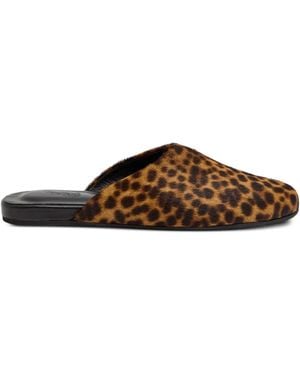 Ancient Greek Sandals Leopard-Print Mules - Brown