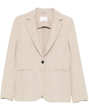 Circolo 1901 Long-Sleeves V-Neck Blazer - Natural