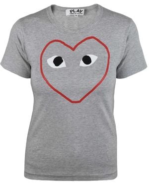 Comme des Garçons Heart-Print T-Shirt - Grey
