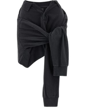Balenciaga Knotted Mini Polo Skirt - Black