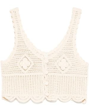 Bambah Gehäkelte Weste - Natur