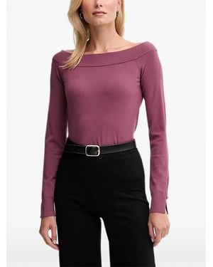 Benetton Boat-Neck Jumper - Purple