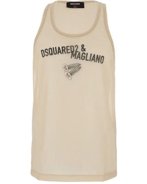 DSquared² X Magliano Sleeveless Top - Natural