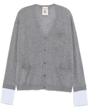 Semicouture Cárdigan de punto fino - Gris