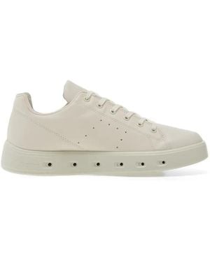 Ecco Street 720 Perforated Lace-Up Sneakers - White