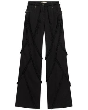 Blumarine Frayed Jeans - Black