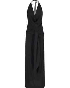 FEDERICA TOSI Tie-Waist Maxi Dress - Black