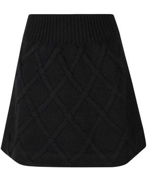 Jil Sander Wool Mini Skirt - Black