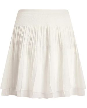 12 STOREEZ Lattice Layered Skirt - White