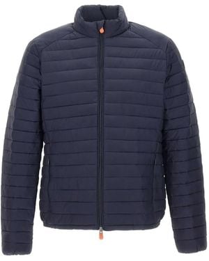 Save The Duck Quilted Zip Jacket - Blue
