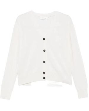 MEIMEIJ Scarf-Detail V-Neck Cardigan - White