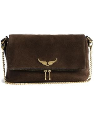 Zadig & Voltaire Rocky Ii Wings-Detail Chain-Strap Satchel Bag - Brown